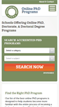 Mobile Screenshot of onlinephdprograms.org