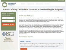 Tablet Screenshot of onlinephdprograms.org