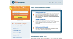 Desktop Screenshot of onlinephdprograms.com